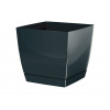 PROSPERPLAST Kvetináč COUBI SQUARE P s miskou grafit 21cm