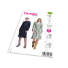 Strih Burda 5784 - Zavinovacie šaty, šaty s dlhým rukávom