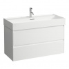 Laufen Lani Skrinka pod umývadlo, s 2 zásuvkami, 98,4 cm, biela lesklá H4035621122611