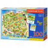 Castorland Mapa Európy 180 dielov + 32 náučných dielov