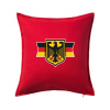 Nemecká orlica a vlajka - Vankúš 50x50 - 50x50 - Vrátane výplne ( Červená )