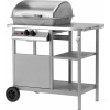ZÁHRADNÝ PLYNOVÝ GRIL 2 HORÁKY 5,5KW STRIEBORNÝ OCELOVÝ MRIEŽKOVÝ S KRYTOM LUND (LUND GARDEN PLYNOVÝ GRIL NEREZ 2 HORÁKY 5,5KW CHROMOVÝ ROŠT)