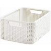 Košík, umelý ratan, 18 l, krémový, CURVER