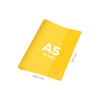 Obal na zošit A5 PVC 306x217 mm - transparentný/žltý