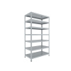 Skrutkovaný regál do skladu Biedrax 45 x 130 x 250 cm, svetlošedý, 7 políc, nosnosť 150 kg na policu