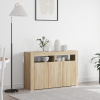 vidaXL Komoda Dubová Konštruované drevo 116 x 30 x 75 cm Komoda 3333878