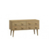 Komoda z masívu borovice Nord K2/2S 155/58,5/42 cm / prírodná