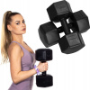 Springos 2x 10 kg trvalé bitúmenové činky (Činky činky 2x10kg fitness 20 kg)