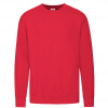 Mikina pánska Fruit of the Loom Lightweight Set-In Sweat - červená, XXL
