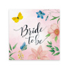 Party Servítky Bride to Be s kvetinovým motívom – 10 ks