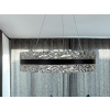 LED luxusné závesné krištáľové svietidlo s diaľkovým ovládačom 80W - TA2303/B