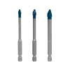BOSCH EXPERT HEX-9 Súprava vrtákov na sklo a dlaždice 3 diely (5 / 6 / 8 x 90 mm) TVRDÁ KERAMIKA