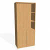 Policová skriňa Drive, zámok, 80x185x42 cm, buk/buk