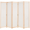 vidaXL Paraván s 5 panelmi, krémový 200x170x4 cm, látka - Krémová - 13664-155346