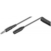 PREMIUMCORD Audio Jack 6,3mm M/F špirálový predlžovací kábel 1m - 5m kjack6mf5