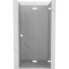 Mexen, Mexen Lunar-F pravé sklápacie sprchové dvere 75 cm, transparentné, biele - 836-075-000-20-00-P