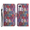 Peňaženkové 3D puzdro DRAWING na Xiaomi 12 Lite – Diamantový kaleidoskop