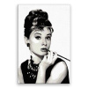 Maľovanie podľa čísel - Audrey Hepburn s cigaretou - 80x120 cm, plátno vypnuté na rám - výroba CZ