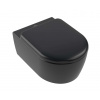 Villeroy & Boch Skyla Závesné WC s doskou SoftClosing, TwistFlush, DirectFlush, CeramicPlus, Pure Black 5656CLR7