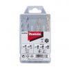 Makita D-23759 5-dielna sada vrtákov do kovu / betónu / dreva šesťhranná stopka 1/4
