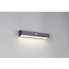 TRIO Reality R23306102 SILVES solárne nástenné svietidlo so senzorom SMD LED 6W/700lm 4000K IP44 čierna, hybrid
