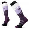 SMARTWOOL W SKI FULL CUSHION SNOWPOCALYPSE PATTERN OVER THE CALF purple iris - fialová Veľkosť: M (38-41)
