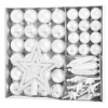 MagicHome Gulesada 50 ks 4-5 cm biele hviezda girlanda šiška na vianočný stromček