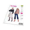 Strih Burda 5785 - Blúzka so skládkami