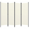 vidaXL Paraván so 4 panelmi, krémovo biely 200x180 cm [320719]