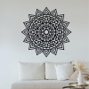 Drevená mandala na stenu - Leonis Vyberte si rozmer výrobku:: 55x55, Vybrať dekor:: Čierna