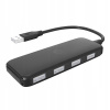 USB (2.0) hub 4-port, DHC-CT110C, čierny, balíček