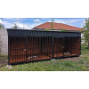 KvalitneVoliere Dvojvoliéra pre psa 5,8 x 2 m Kombinácia stien: Plné steny (pravá a ľavá mreže)