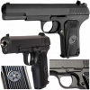 Tokarev TT replika ASG pištoľ, kovová, na guľôčky, čierna, imitácia zbrane