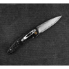 MCUSTA Forge Black Damascus 8,5 cm - japonský sklápací prežitie nôž z damaskovej ocele