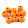 Drevené korálky Ø25 mm Farba: 2 oranžová