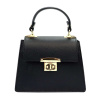 Dámska kožená kabelka Luka Kufrík Black Gold Details Eco Leather