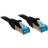 LINDY 47181 RJ45 sieťové káble, prepojovacie káble CAT 6A S/FTP 5.00 m čierna 1 ks; 47181