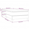 vidaXL Posteľný rám boxsping s matracom bledosivý 90x200 cm zamat - Sivá - 68898-23730