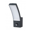 Rabalux Antracitové fasádne LED svietidlo s pohybovým čidlom Palanga 12W IP44 7505