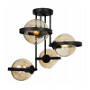 Light Home Stropné svietidlo Ring, 4x medové sklenené tienidlo, (výber z 3 farieb uchytenia)