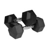 Rebel RBA-2325-10 Pogumované litinové činky HEX 2 x 10 kg