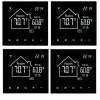 4x WiFi Programovateľný inteligentný termostat TUYA WLAN AC100×250V 16A LCD