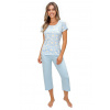 Pyžamo Donna Margaret 3/4 cr/r S-2XL modrá XL