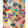 Maľovanie podľa čísel – Farebné srdiečka, 40 × 50 cm, napnuté plátno na rám 8596530037934