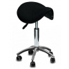 SALON Komplet Kadeřnický taburet AM-302 Sedlo - ergonomický tvar - cierny