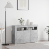 vidaXL Komoda Betónová sivá Inžinierske drevo 116 x 30 x 75 cm 3333879