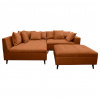 MID.YOU ROHOVÁ SEDACIA SÚPRAVA, textil, hrdzavá - Online Only obývacie izby - 001628000339