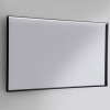 Zrkadlo - Čierna nástenná zrkadlo s rámom a LED 105x75x5 cm (Zrkadlo - Čierna nástenná zrkadlo s rámom a LED 105x75x5 cm)