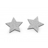 Drevená hviezda na nalepenie Ø30 mm strieborná 10ks