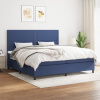 Box spring postel s matrací modrá 200x200 cm textil 3141727